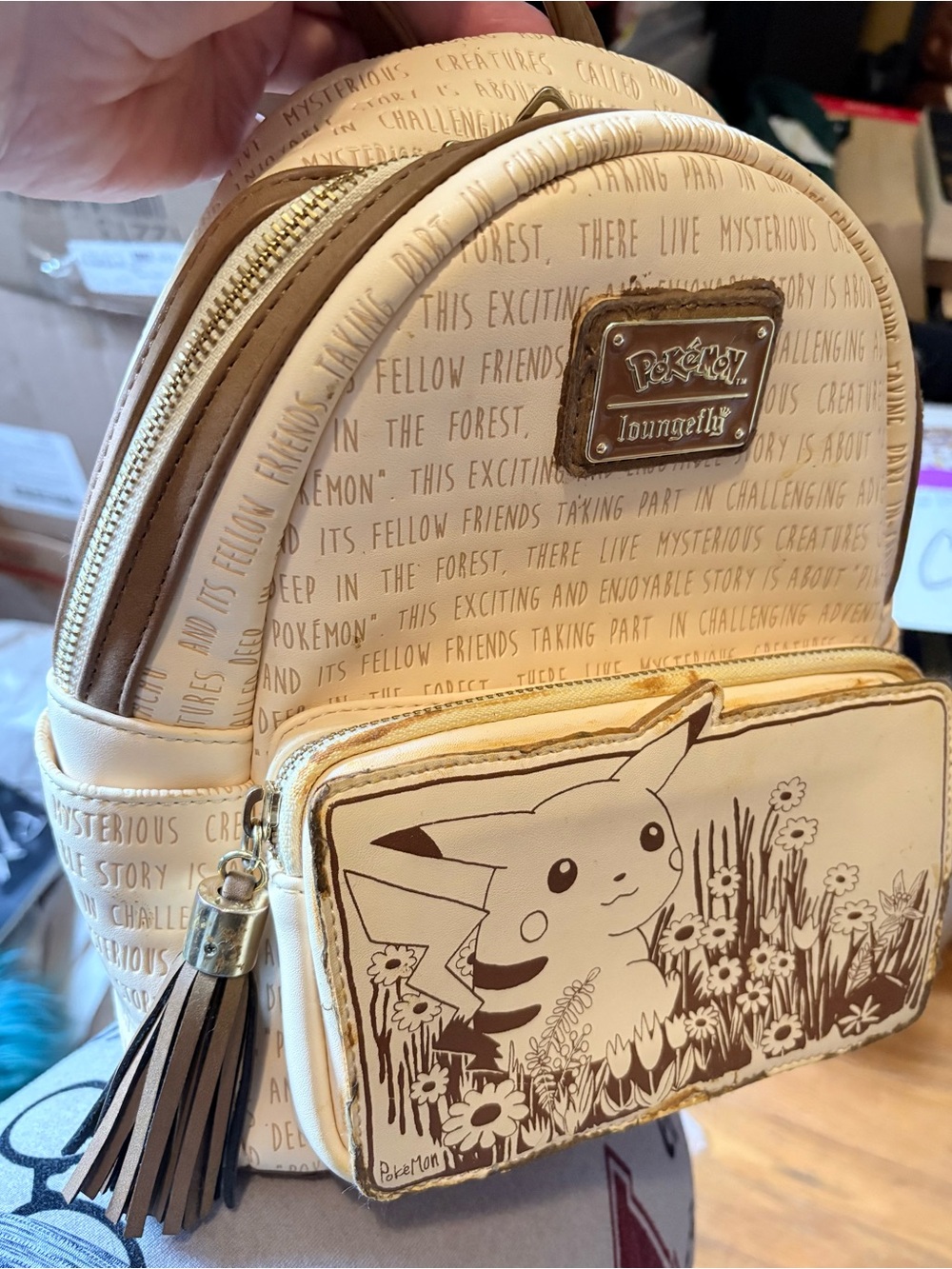 Loungefly x Pikachu mini backpack.